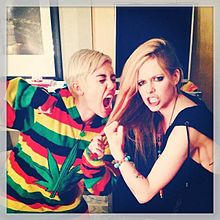 Avril Lavigne and Miley Cyrusの画像(ﾏｲﾘｰｻｲﾗｽに関連した画像)