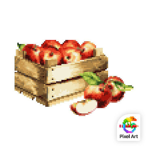 箱に入った林檎の画像(プリ画像)
