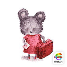 バッグを持つクマの画像(PixelArtに関連した画像)