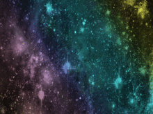 自作:宇宙柄の画像(虹色  背景に関連した画像)