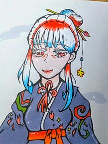 金魚系和服少女の画像(イラスト 魚に関連した画像)