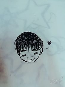 筆と墨で書いた かわいい系男子♡の画像(かわいい系男子に関連した画像)