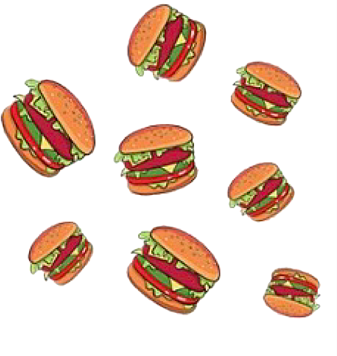 ハンバーガー｜背景透過の画像 プリ画像