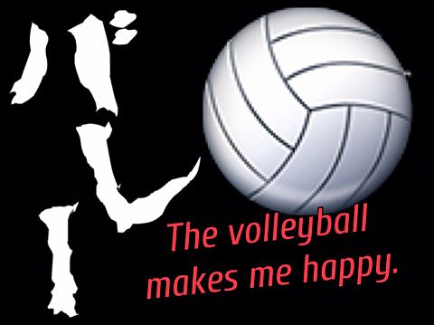 The volleyball makes me happy.の画像 プリ画像