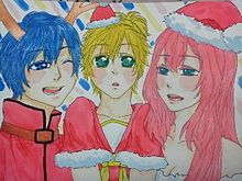 メリークリスマスの画像(kaito 鏡音レンに関連した画像)