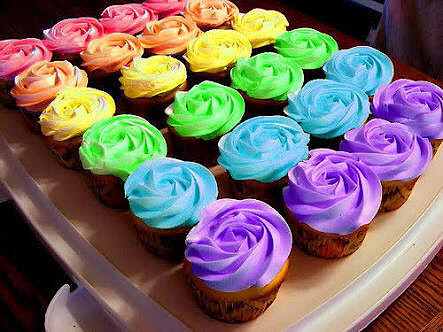 rainbow cupcakeの画像(プリ画像)