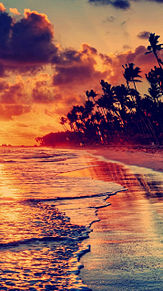 海 ビーチ 夕焼けの画像(ロマンチックに関連した画像)