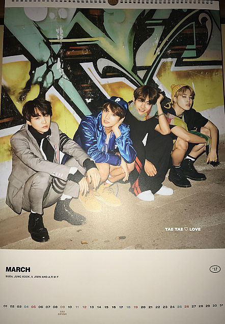 3月カレンダー BTS ♡の画像(プリ画像)