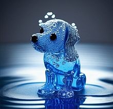 水で作った犬の絵🖼️の画像(絵、に関連した画像)