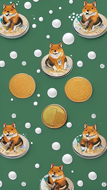 水滴だらけの柴犬コインの絵🖼️🪙の画像 プリ画像
