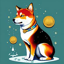 柴犬コイン🪙の絵🖼️の画像(コインに関連した画像)