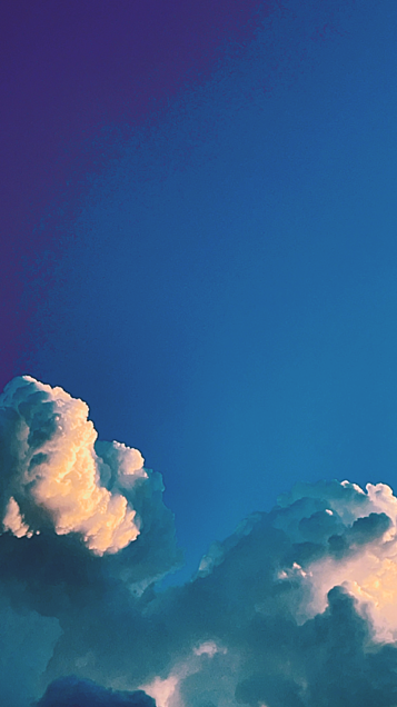 青空の中の雲の画像(プリ画像)