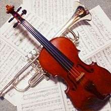 ヴァイオリンとトランペットの画像(バイオリンに関連した画像)