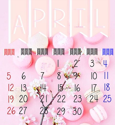カレンダー 4月の画像(プリ画像)