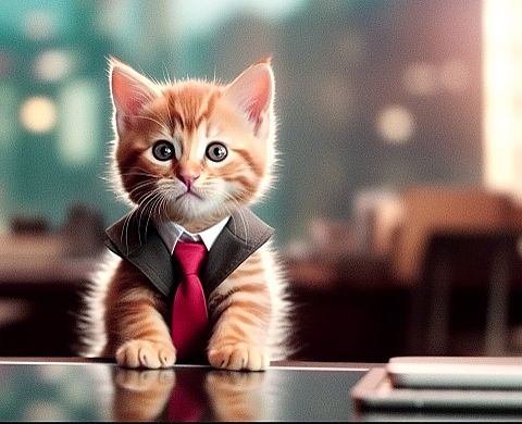 子猫 茶トラ かわいい ネコ 社長 弁護士の画像(プリ画像)