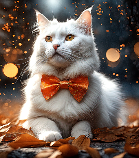 猫/ねこ/ネコ/ペット/白猫/秋/かわいいの画像 プリ画像