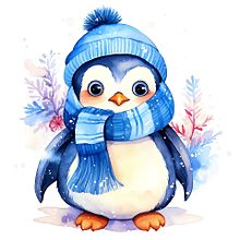 ペンギン/冬景色/かわいい/スタンプ/アイコンの画像(スタンプに関連した画像)