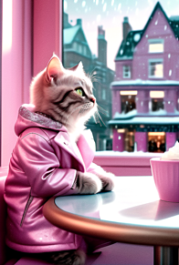 猫/ねこ/子猫/かわいい/ピンク/AI画像の画像(かわいい/ピンクに関連した画像)