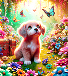 犬/イヌ/子犬/かわいい/イラスト/AI画像の画像(#犬に関連した画像)