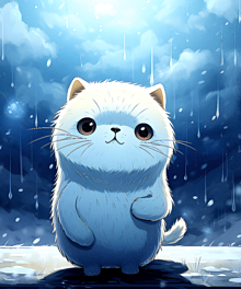 梅雨時/雨降り/猫/ネコ/子猫/かわいい/憂鬱の画像(雨 かわいいに関連した画像)