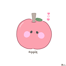 ゆるいりんごの画像(りんご イラストに関連した画像)