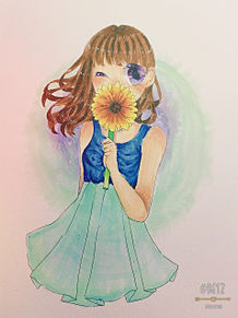 花を持った女の子 イラストの画像1点 完全無料画像検索のプリ画像 Bygmo