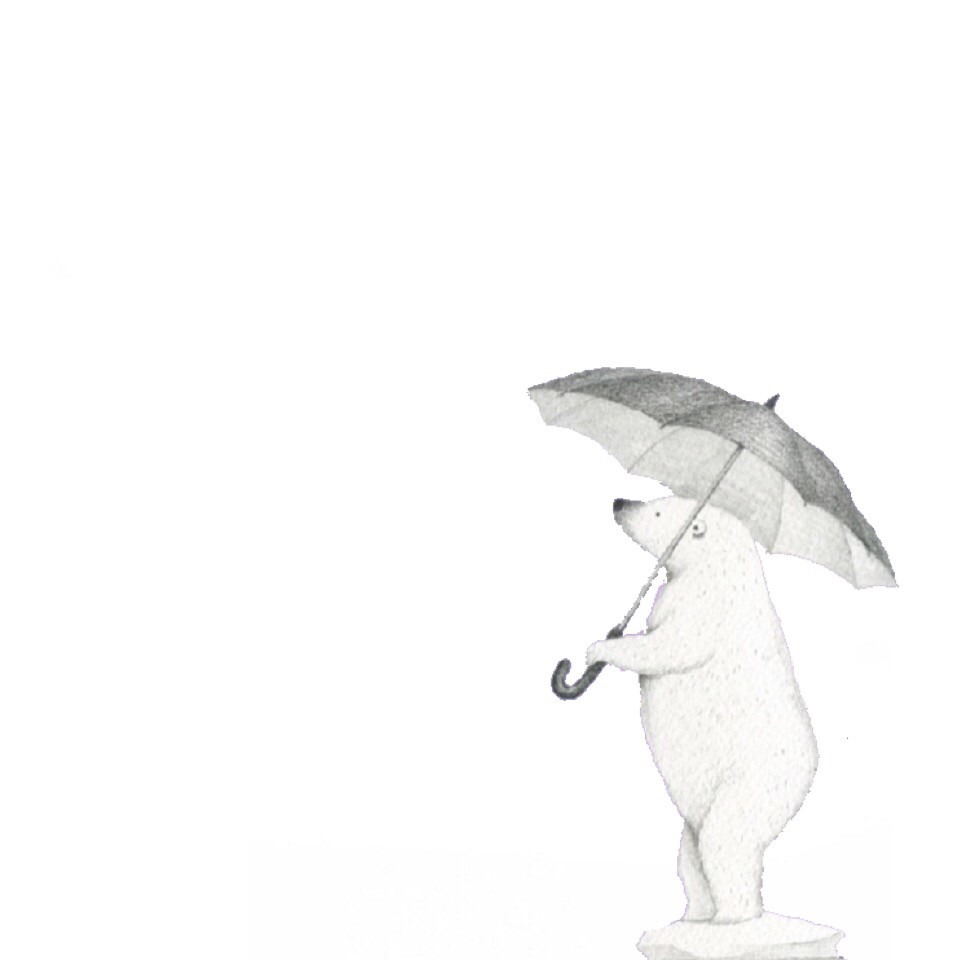 白熊 雨 傘 シンプル 白黒 完全無料画像検索のプリ画像 Bygmo