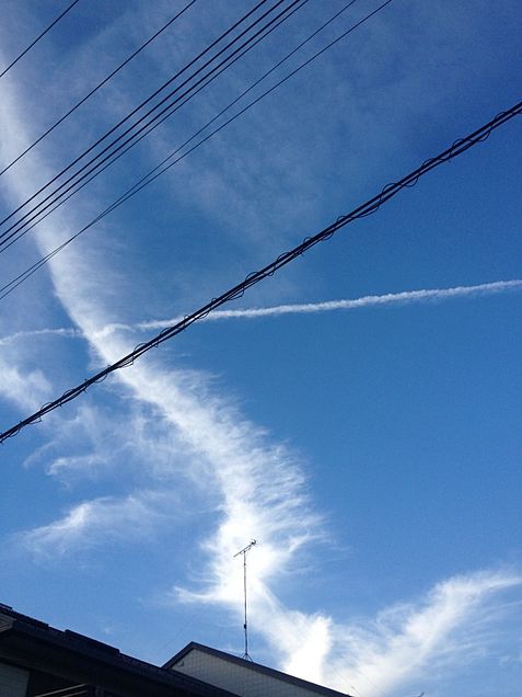 飛行機雲の画像 プリ画像