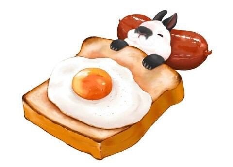 朝食 × Rabbitの画像(プリ画像)