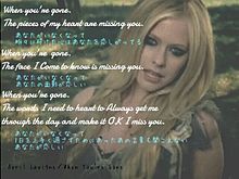 Avril Lavigne／When You're Goneの画像(Avrilに関連した画像)