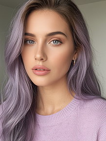 外国人　女性　紫髪　フリー素材の画像(女性に関連した画像)