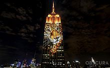 あのライオン「セシル」も！NYの高層ビルに巨大プロジェクションマッピングが登場の画像(プロジェクションマッピングに関連した画像)