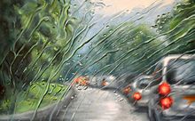あのメランコリックな気分を表現！“フロントガラス越しの雨”を描いたアート作品の画像(フロントガラスに関連した画像)