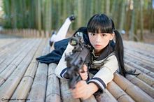 セーラー服と機関銃の画像(セーラー服/女の子に関連した画像)