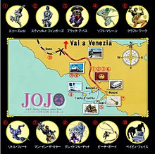 ジョジョ5部　交戦地図の画像(ジョジョ5部に関連した画像)