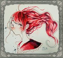 赤い髪の女  プリ画像