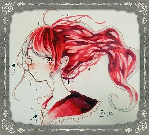 赤い髪の女 の画像(プリ画像)
