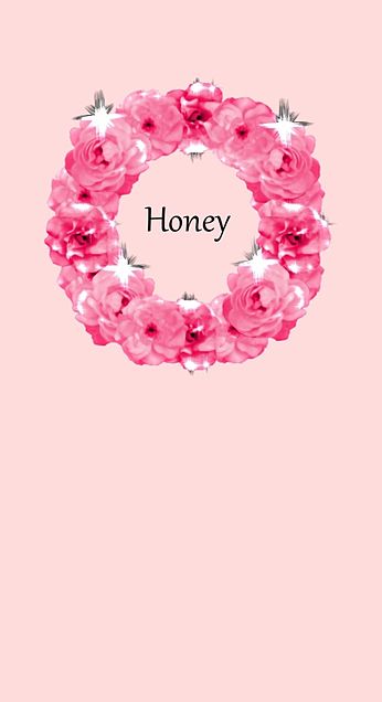 「honey」ピンク薔薇壁紙の画像 プリ画像