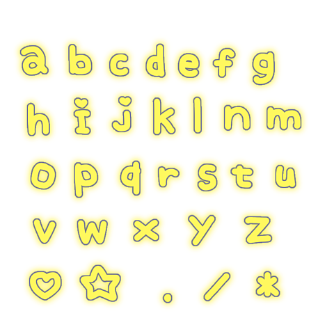 アルファベット文字の画像(プリ画像)
