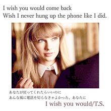 Taylor Swift I wish you wouldの画像(would youに関連した画像)