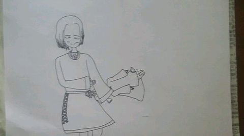 姫仏ちゃんとうさりすちゃん-線画版-の画像(プリ画像)