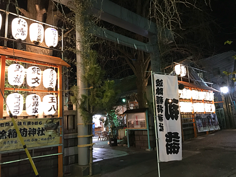 東京　築地　波除神社　夜の画像(プリ画像)
