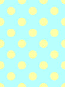 水玉 壁紙 薄水 × 薄黄 (中)  パステル 水色 黄色の画像(プリ画像)