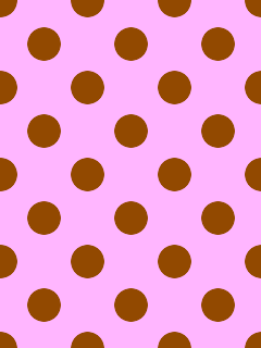 水玉 壁紙 薄ピンク × 茶色 (中) 可愛い ドットの画像(プリ画像)