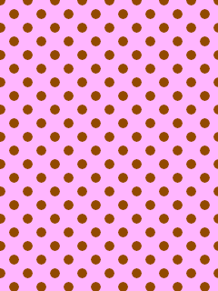 水玉 壁紙 薄ピンク × 茶色 (小) 可愛い ドットの画像(プリ画像)