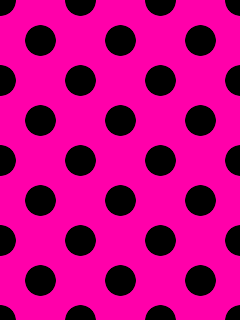 水玉 壁紙 濃ピンク × 黒 (中) ドット ピンク 可愛いの画像(プリ画像)