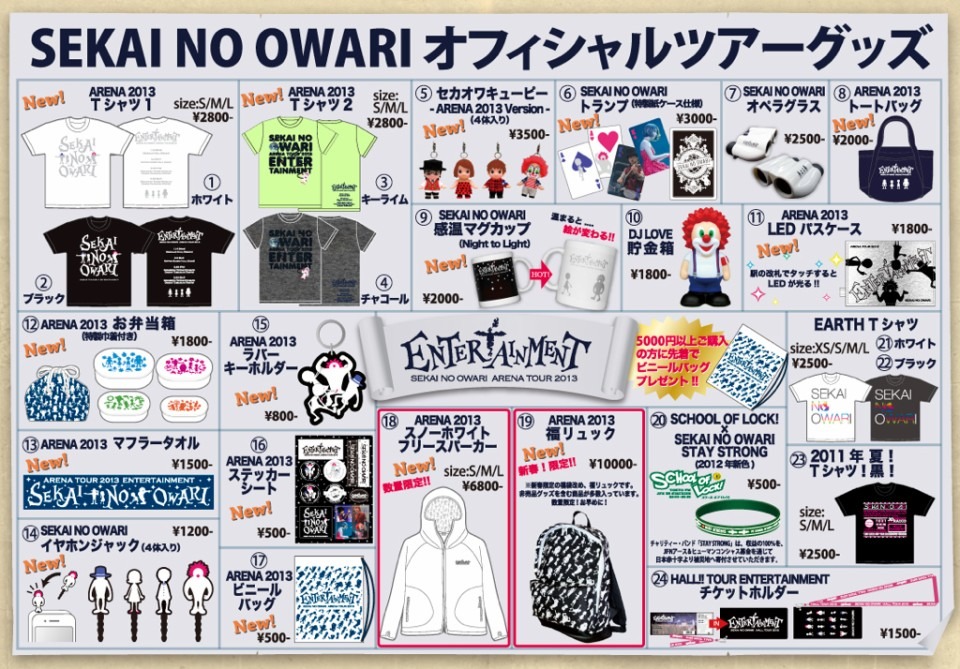 Tシャツ セカオワ SEKAI NO OWARI フェスTシャツ - トップス