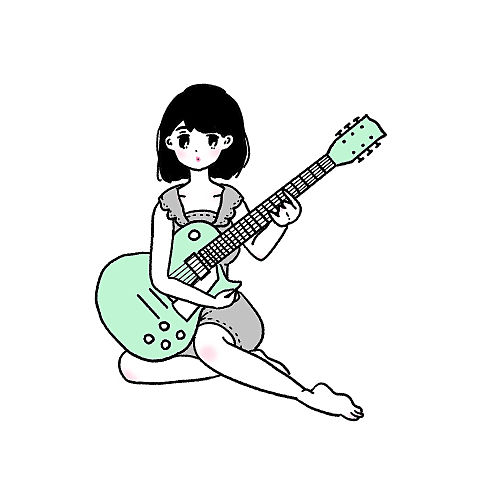 ギター 女の子 イラストの画像1点 4ページ目 完全無料画像検索のプリ画像 Bygmo