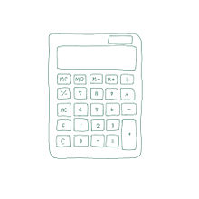 アイコン 手描き 電卓の画像(計算に関連した画像)