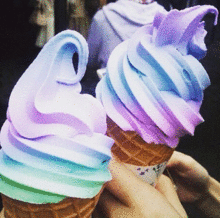 colorful soft ice creamの画像(Creamに関連した画像)